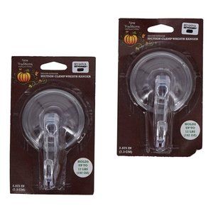 New Traditions Indoor Outdoor Suction Clamp Wreath Hanger Holder Lot Of 2 New